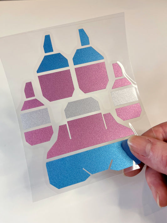 Trans Pride Paw Decal